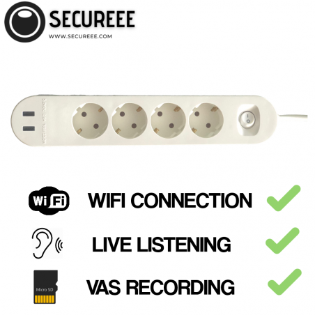 SALYUT WIFI AUDIO BUG AND VOICE RECORDER integrated in normal working power socket SALYUT WIFI AUDIO BUG AND VOICE RECORDER integrated in normal working power socket